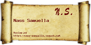 Nass Samuella névjegykártya